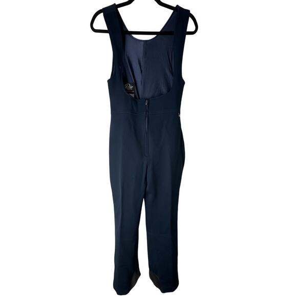 Roffe Skiwear Made in The USA Navy Sexy Bibs Snow Pants Gorpcore Outdoorsy - Picture 1 of 10